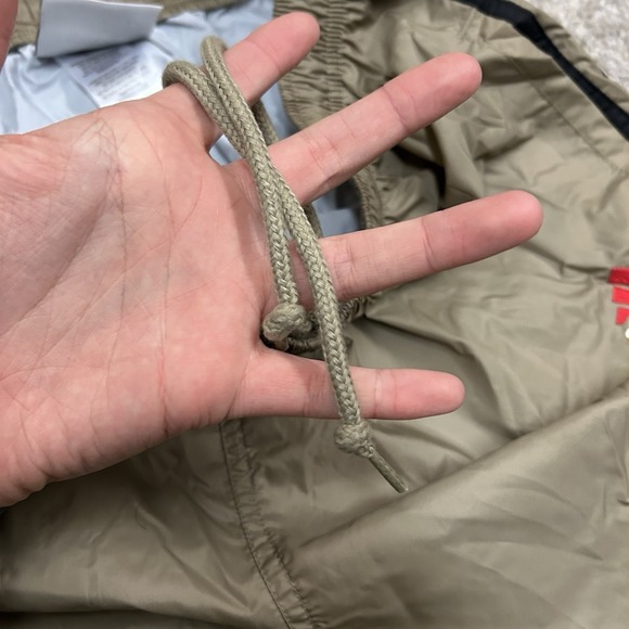 Vintage Adidas Track Pants Mens Large Brown Black Nylon Drawstring 31" Inseam - Picture 10 of 11